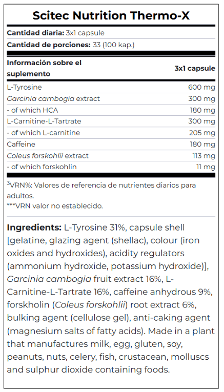 Thermo X 100 cápsulas - Imagen 2