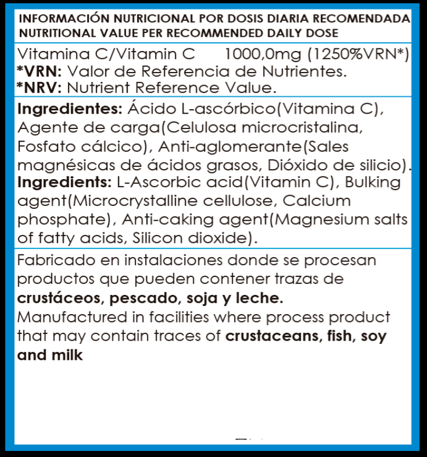 VITAMINA C ALIVE NUTRITION 120 TABLET - Imagen 2