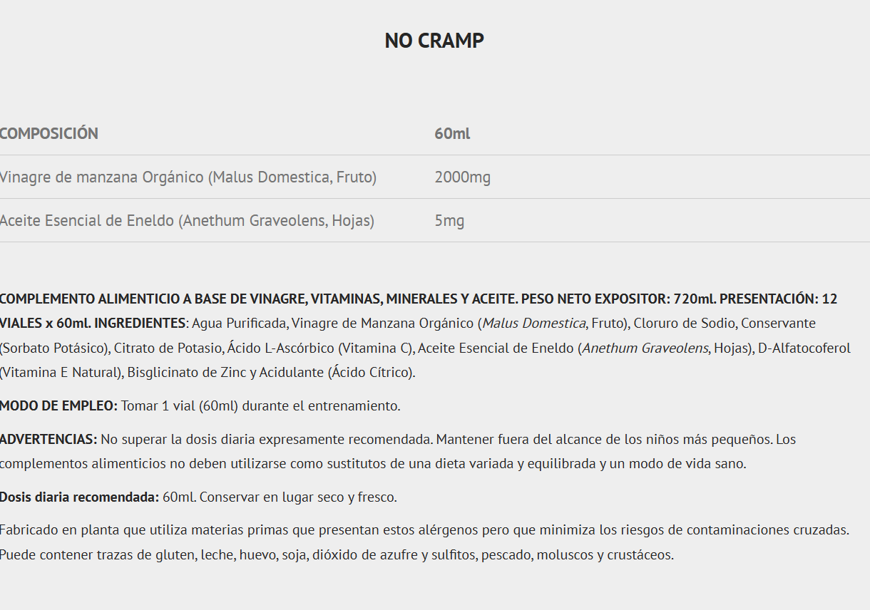 No-cramp 60ml Scientiffic Nutrition - Imagen 2