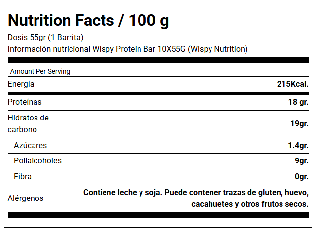 Wispy Protein Bar 55g - Imagen 2