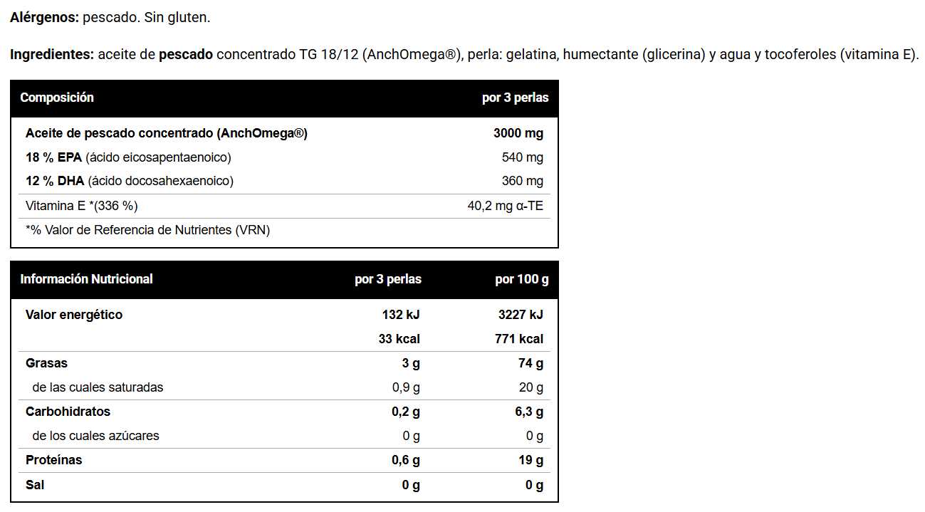 Omega 3 (AnchOmega®) 90 Perlas Vitobest - Imagen 2