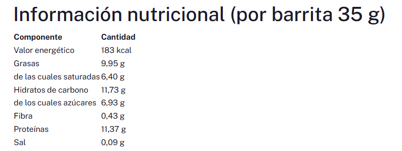 Protein Bar Crunch 35gr UP Nutrition - Imagen 2