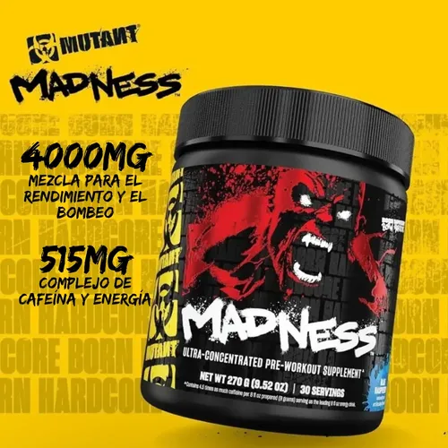 Madness Pre-workout 225gr Mutant